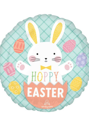 18in Anagram Hoppy Easter Bunny and Eggs Balloon
