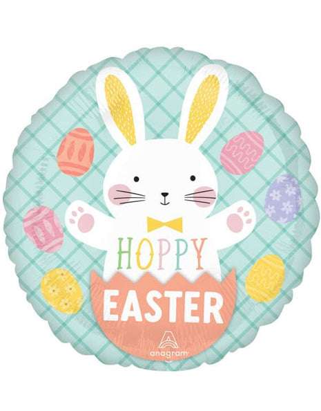 18in Anagram Hoppy Easter Bunny and Eggs Balloon
