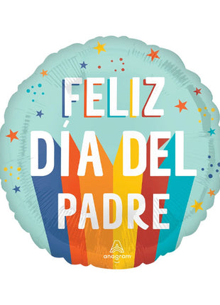 18in Anagram Playful Stripes Feliz Dia Del Padre Balloon