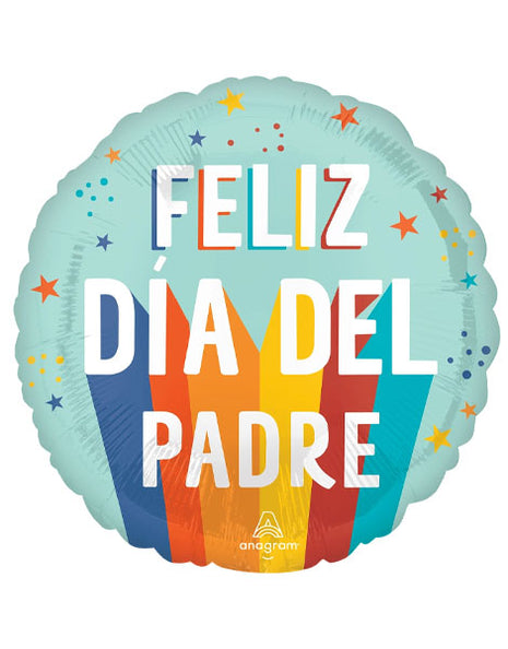 18in Anagram Playful Stripes Feliz Dia Del Padre Balloon