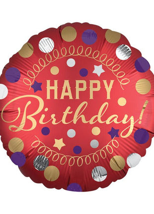 18in Anagram Red Satin Party Balloon