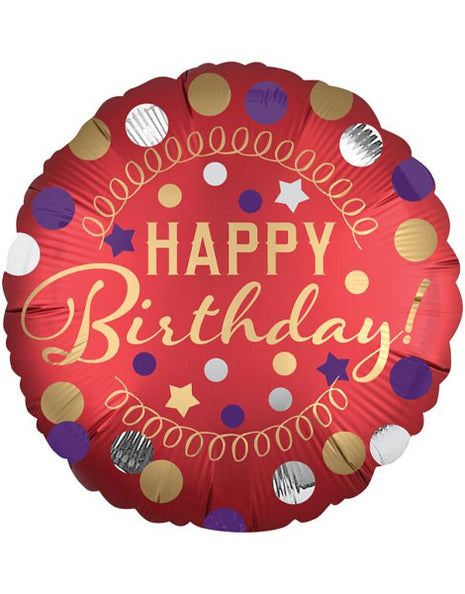18in Anagram Red Satin Party Balloon