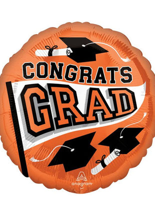 18in Anagram School Colors Be True to Your School Orange Balloon