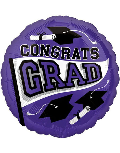 18in Anagram School Colors Be True to Your School Purple Balloon