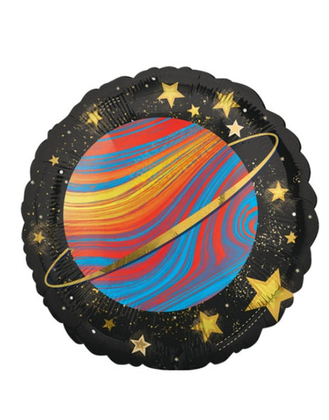 18in Anagram Shooting Stars & Planets Foil Balloon