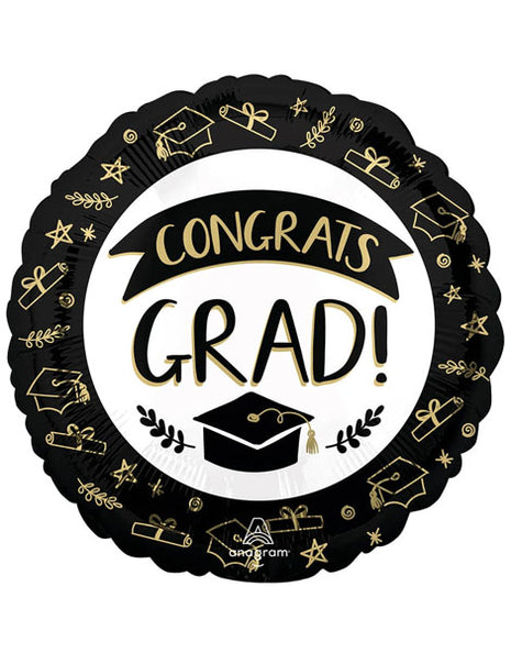 18in Anagram Sketched Congrats Grad Balloon