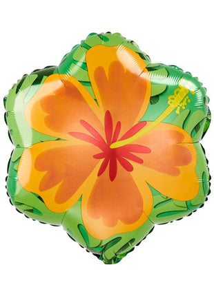 18in Anagram Summer Orange and Purple Hibiscus Balloon