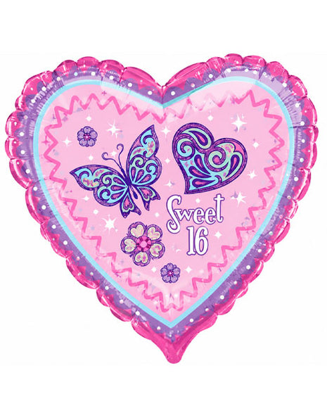 18in Anagram Sweet 16 Heart Balloon
