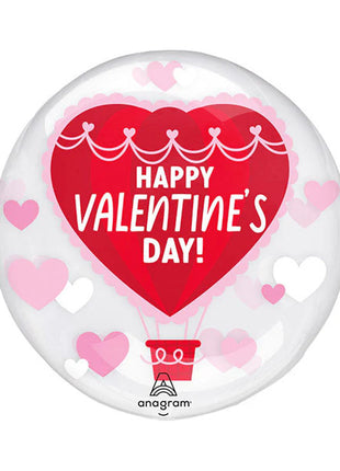 18in Anagram Valentin's Hot Air Balloon Clearz Balloon