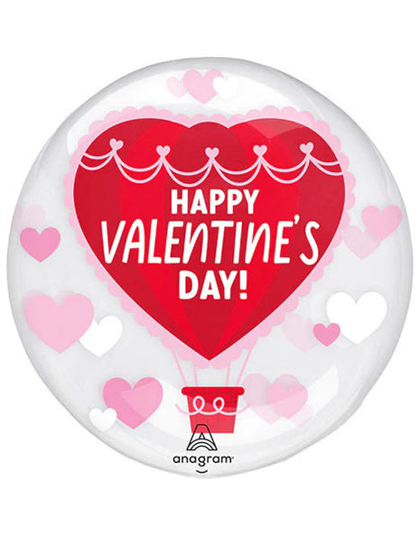 18in Anagram Valentin's Hot Air Balloon Clearz Balloon
