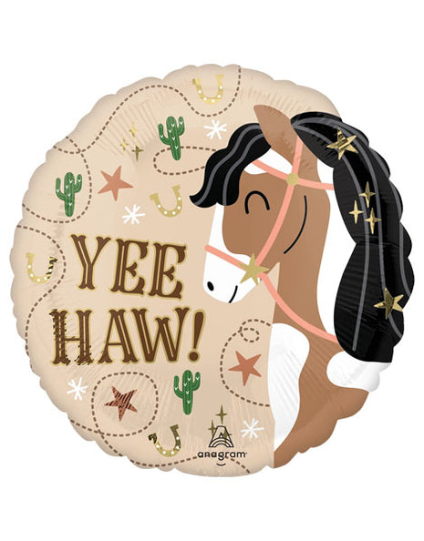 18in Anagram Yee Haw Balloon