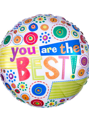 18in Anagram You're the Best Whimsy Dots Balloon