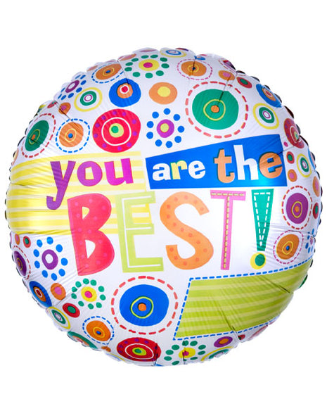 18in Anagram You're the Best Whimsy Dots Balloon
