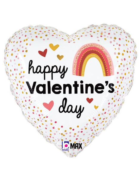 18in Betallic Boho Rainbow Valentine Balloon