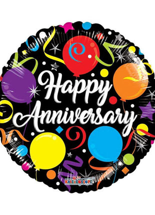 18in ConverUSA Anniversary Streamers Balloon