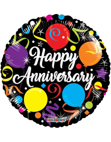 18in ConverUSA Anniversary Streamers Balloon