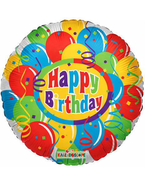 18in ConverUSA Balloons & Confetti Happy Birthday Balloon