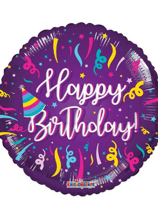 18in ConverUSA Birthday Streamers Balloon