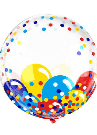 18in ConverUSA Confetti and Balloons Clear View Balloon
