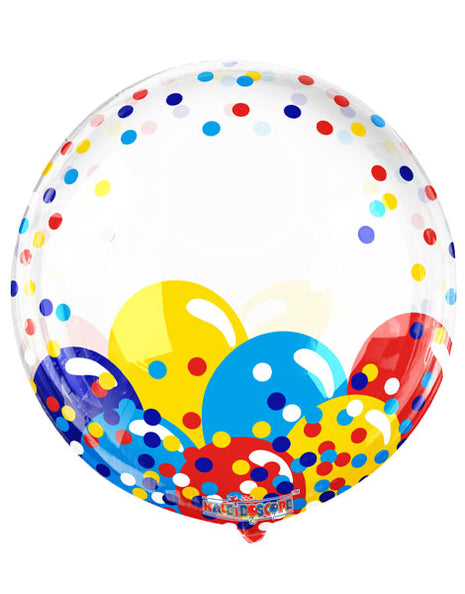 18in ConverUSA Confetti and Balloons Clear View Balloon