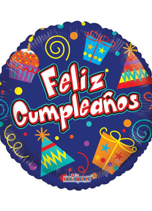 18in ConverUSA Feliz Cumpleanos Presents Balloon