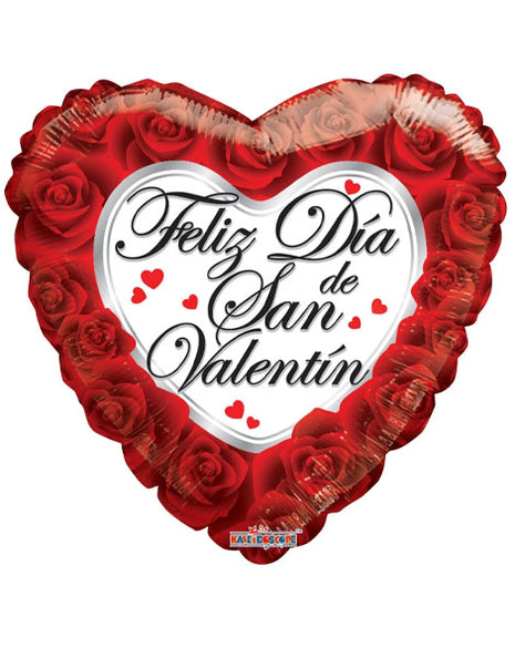 18in ConverUSA Feliz Dia De San Valentin Balloon
