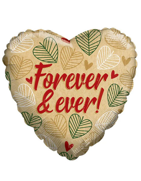 18in ConverUSA Forever & Ever Leaves Heart Balloon