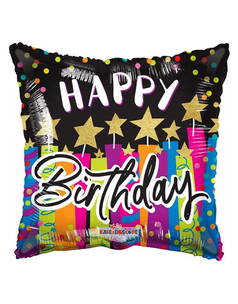 18in ConverUSA Happy Birthday Candles & Stars Balloon