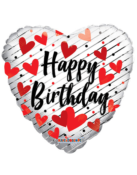 18in ConverUSA Happy Birthday Love Hearts Balloon