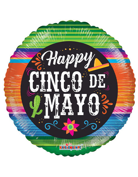 18in ConverUSA Happy Cinco De Mayo Sarape Balloon