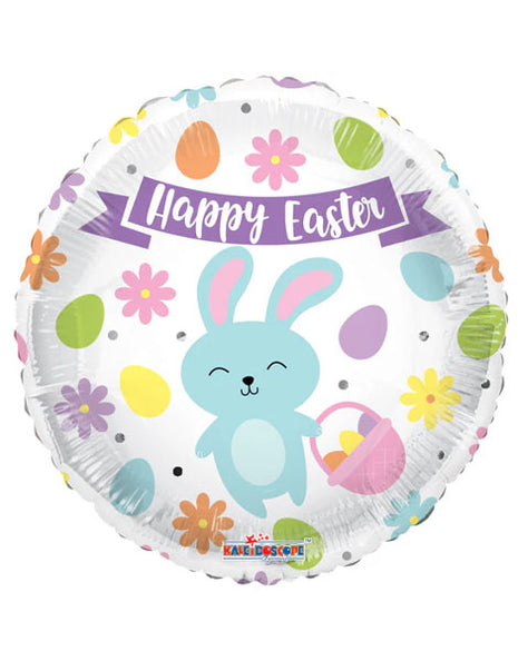 18in ConverUSA Happy Easter Bunny & Eggs Balloon
