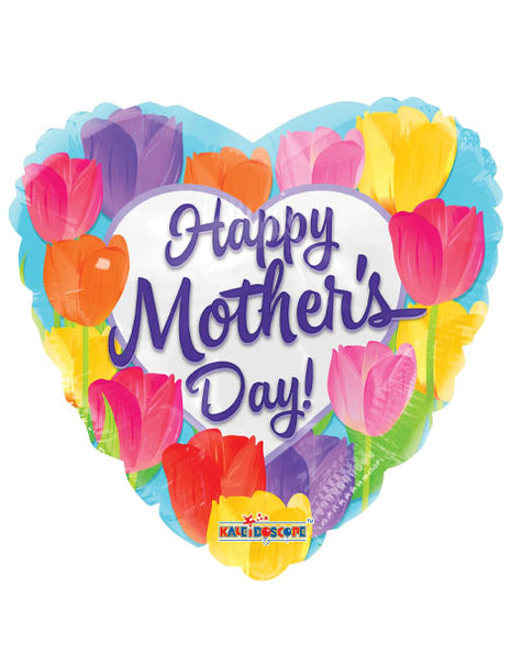 18in ConverUSA Happy Mother's Day Bright Tulips Balloon