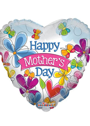 18in ConverUSA Happy Mother's Day Butterflies & Banner Balloon