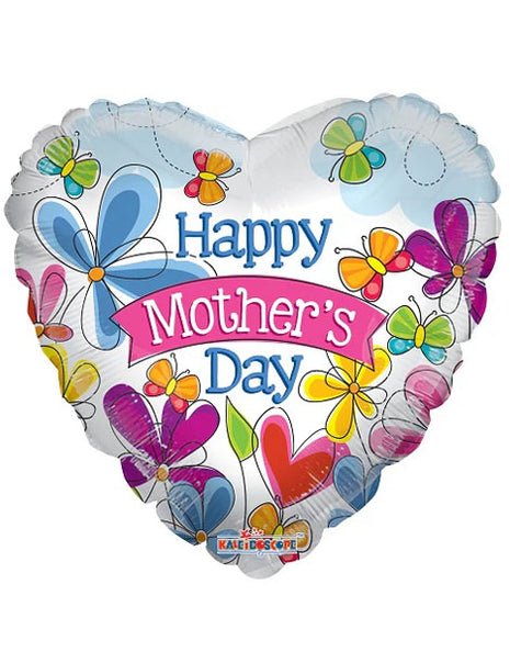 18in ConverUSA Happy Mother's Day Butterflies & Banner Balloon