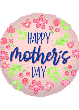 18in ConverUSA Happy Mother's Day Flowers Rose Gold Balloon