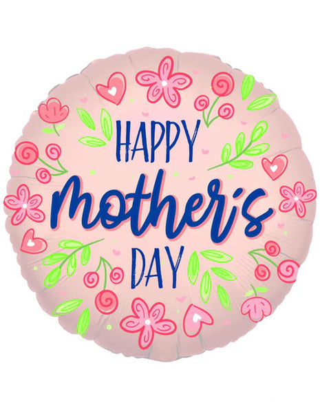 18in ConverUSA Happy Mother's Day Flowers Rose Gold Balloon