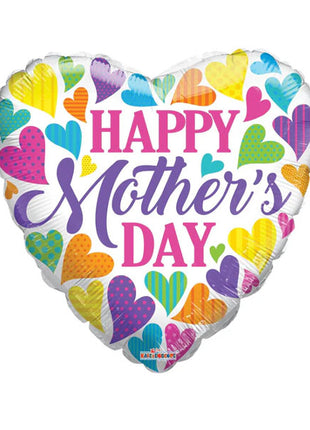 18in ConverUSA Happy Mother's Day Hearts Balloon
