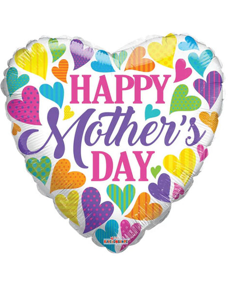 18in ConverUSA Happy Mother's Day Hearts Balloon
