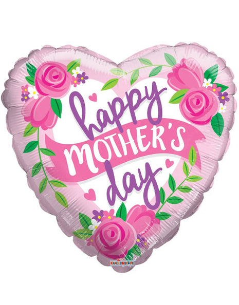 18in ConverUSA Happy Mother's Day Roses & Banner Balloon