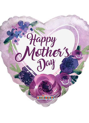 18in ConverUSA Happy Mother's Day Violet Flowers Balloon