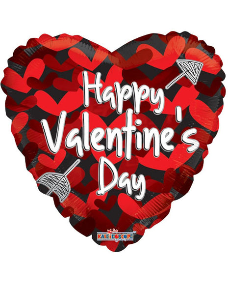 18in ConverUSA Happy Valentine's Day Many Hearts Balloon