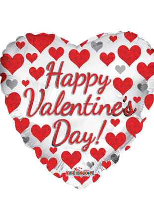 18in ConverUSA Happy Valentine's Day Prismatic Hearts Balloon