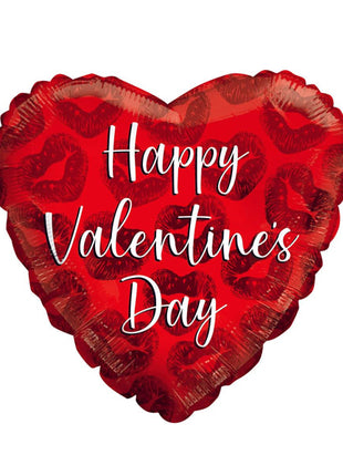 18in ConverUSA Happy Valentine's Day Red Kisses Balloon