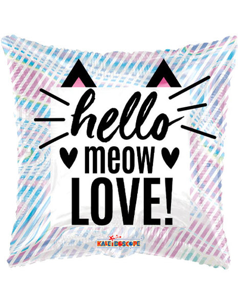 18in ConverUSA Hello Mew Love Holographic Balloon