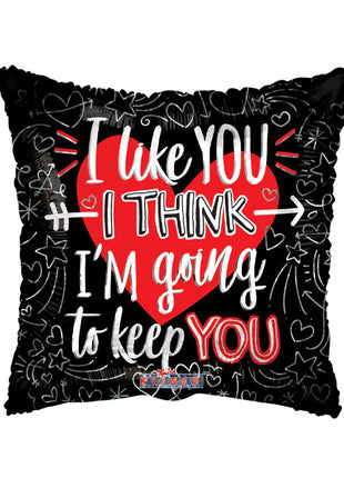 18in ConverUSA I Like You Black Balloon