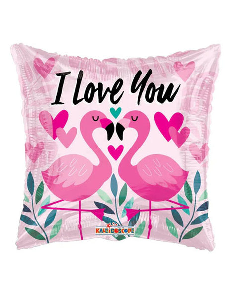 18in ConverUSA I Love You Flamingos Balloon
