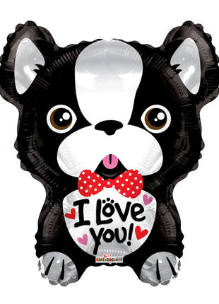 18in ConverUSA I Love You French Bulldog Balloon