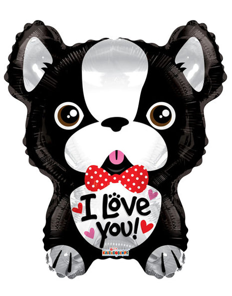 18in ConverUSA I Love You French Bulldog Balloon