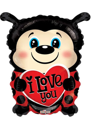 18in ConverUSA I Love You Lady Bug Shape Balloon
