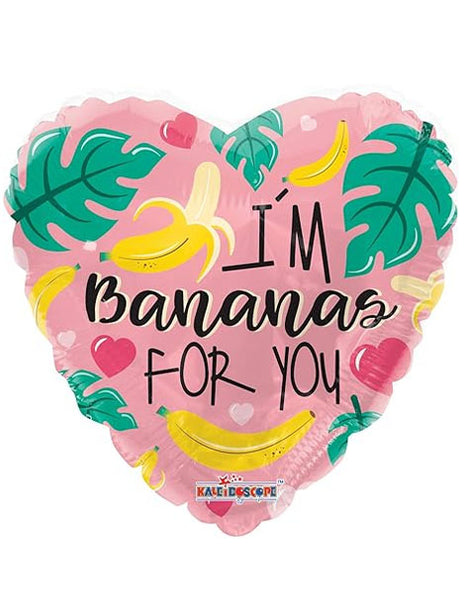 18in ConverUSA I'm Bananas For You Heart Balloon